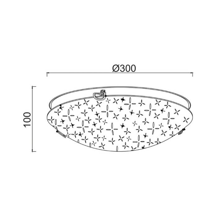 WALL MOUNTED/CEILING 2XE27 WHITE GLASS MOTIVE+METAL Φ30ΧΗ10CM SCILLA