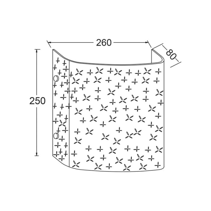 NETTO WALL MOUNTED 2XE27 WHITE GLASS MOTIVE+METAL 26Χ25Χ8,5CM SCILLA