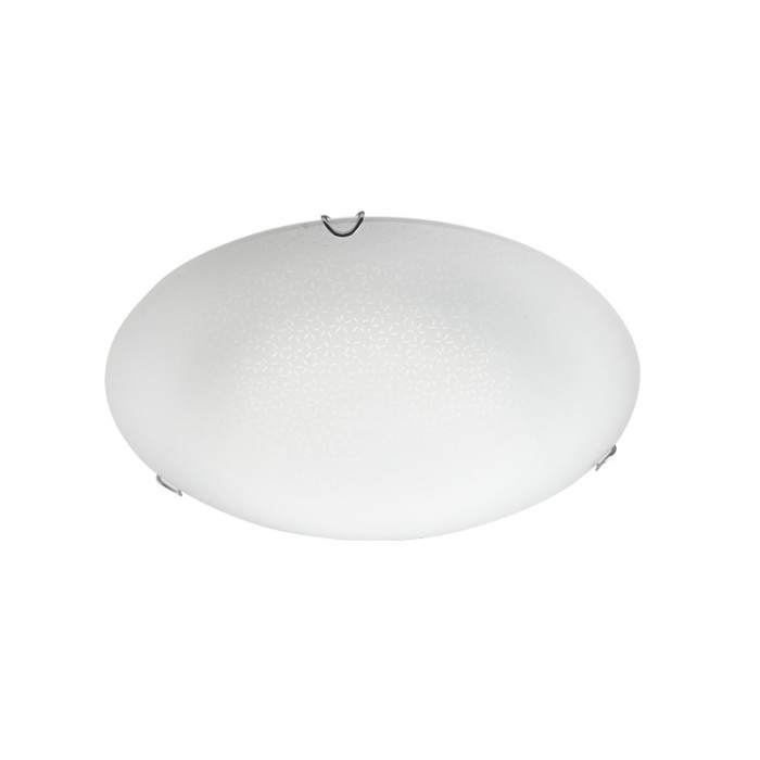 WALL MOUNTED/CEILING 3XE27 WHITE GLASS MOTIVE+METAL Φ40ΧΗ12CM SCILLA