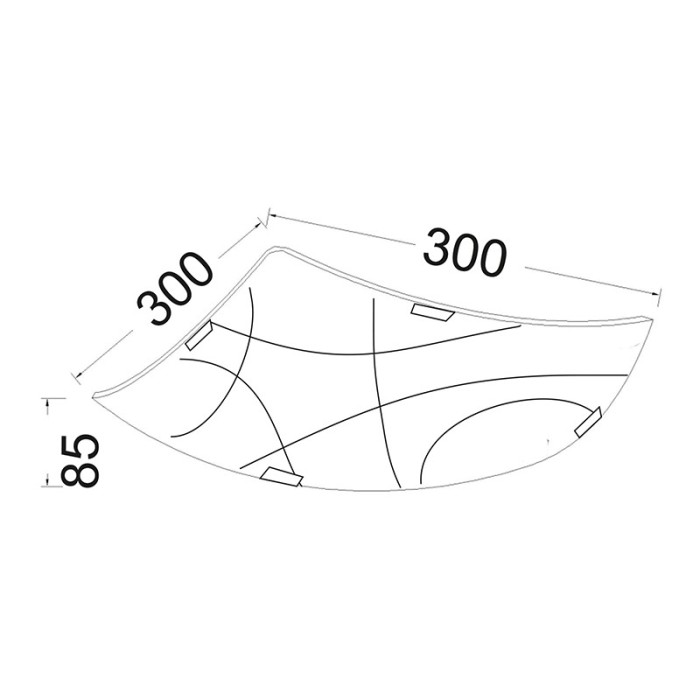 NETTO ΠΛΑΦΟΝΙΕΡΑ ΤΕΤΡΑΓΩΝΗ ΣΧΕΔΙΑ ΣΥΜΒΑΤΙΚΟ 2XE27 Φ300ΜM