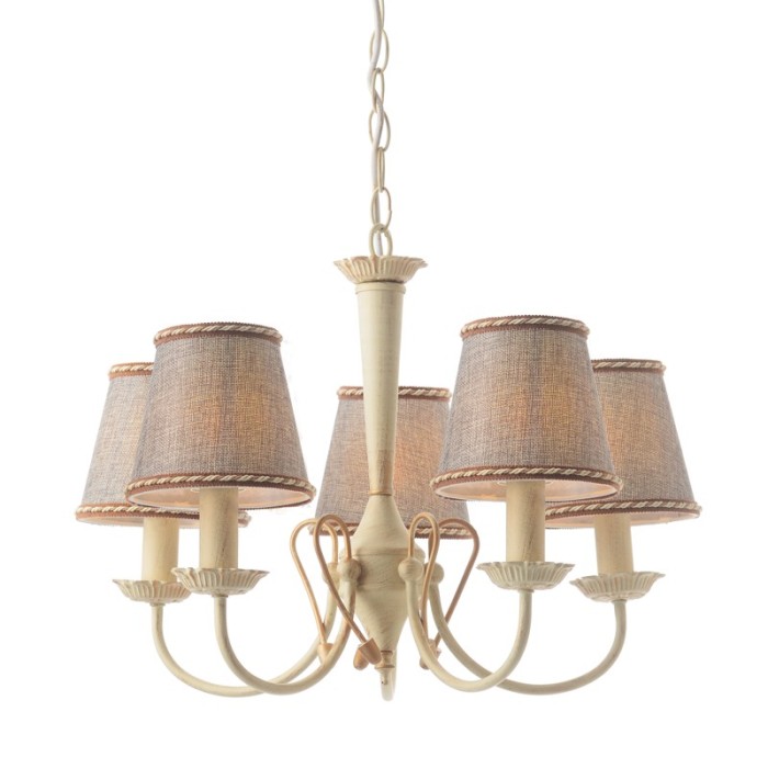 ΚΡΕΜΑΣΤΟ Φ/Σ 5XE14 ΠΑΤΙΝΑ - ΓΚΡΙ ΑΜΠΑΖΟΥΡ Φ54cm AVIGNON