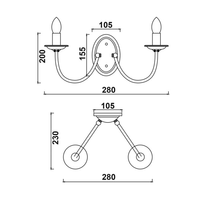 NETTO ΦΩΤΙΣΤΙΚΟ ΕΠΙΤΟΙΧΟ ΛΕΥΚΗ ΠΑΤΙΝΑ ΜΕΤΑΛΛΙΚΟ ΣΥΜΒΑΤΙΚΟ 2ΧΕ14 IP20 280Χ300mm