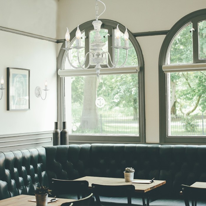 PENDANT 5XE14 METAL PATINΑ GREEN Φ51ΧΗ95CM ACCRA