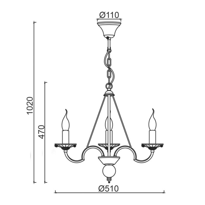NETTO ΦΩΤΙΣΤΙΚΟ ΚΡΕΜΑΣΤΟ ΛΕΥΚΟ ΠΑΤΙΝΑ ΜΕΤΑΛΛΙΚΟ ΣΥΜΒΑΤΙΚΟ 5ΧΕ14 IP20 Φ110Χ1020mm