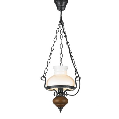 PENDANT METAL-WOOD D28 1ΧΕ27 CHALET