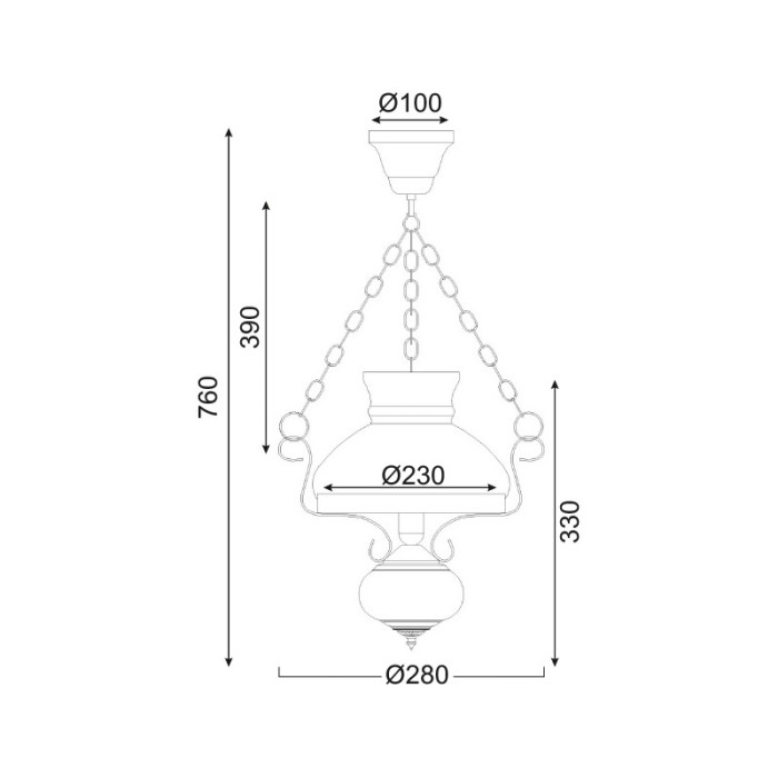 PENDANT METAL-WOOD D28 1ΧΕ27 CHALET