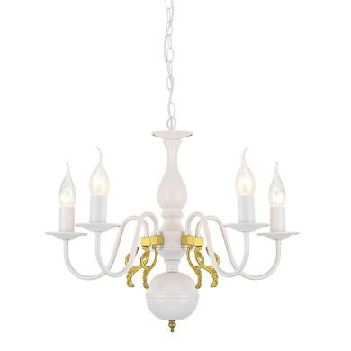 NETTO PENDANT 5XE14 METAL PATINΑ GOLD Φ50ΧH93,5CM VELVET