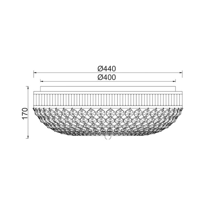 NETTO ΦΩΤΙΣΤΙΚΟ ΟΡΟΦΗΣ ΣΑΤΕΝ ΝΙΚΕΛΙΟ ΜΕΤΑΛΛΙΚΟ ΣΥΜΒΑΤΙΚΟ 5ΧΕ14 IP20 Φ340Χ170mm