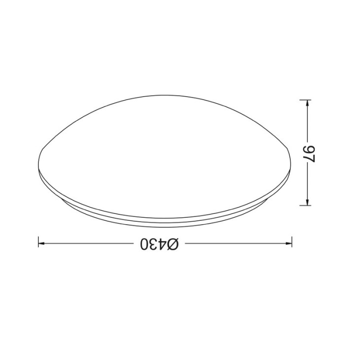 WALL MOUNTED/CEILING 3XE27 WHITE ACRYLIC Φ43ΧΗ9,7CM VEGAS