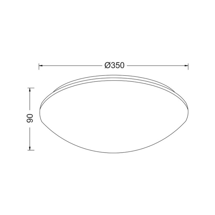 WALL MOUNTED/CEILING 2XE27 WHITE ACRYLIC Φ35ΧΗ9CM VEGAS
