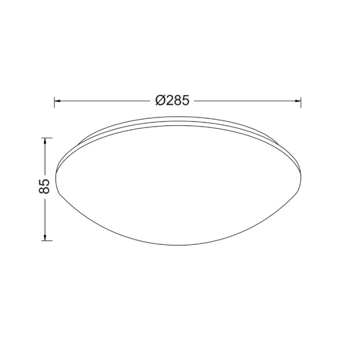 WALL MOUNTED/CEILING 1XE27 WHITE ACRYLIC Φ28,5ΧΗ8,5CM VEGAS