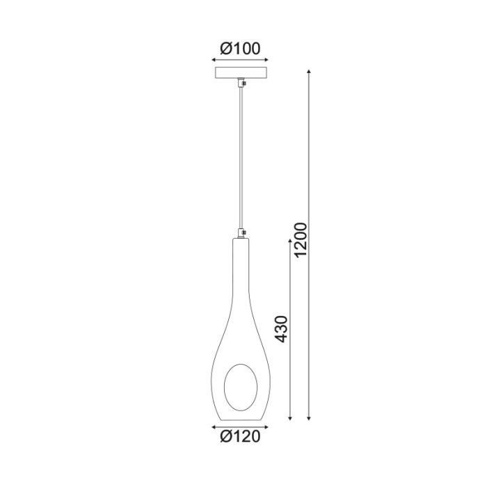 NETTO ΦΩΤΙΣΤΙΚΟ ΚΡΕΜΑΣΤΟ ΧΡΩΜΙΟ ΜΕΤΑΛΛΙΚΟ ΣΥΜΒΑΤΙΚΟ 1ΧΕ14 IP20 Φ120Χ1200mm