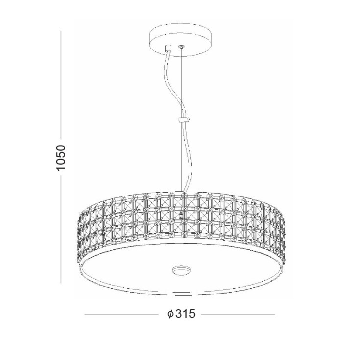 NETTO ΦΩΤΙΣΤΙΚΟ ΚΡΕΜΑΣΤΟ ΧΡΩΜΙΟ ΜΕΤΑΛΛΙΚΟ ΣΥΜΒΑΤΙΚΟ 5ΧΕ14 IP20 Φ120Χ1050mm