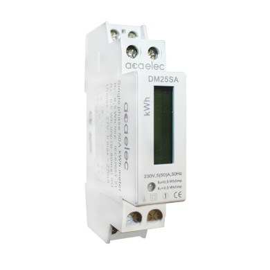 DIN-RAIL ENERGY kWh METER DIGITAL 1P 5(50)A 230VAC 5+1DIG. LCD 1Μ 