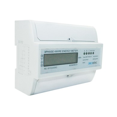 DIN-RAIL ENERGY kWh METER DIGITAL 3P+N DIRECT CONECT. 10(100)A 3x230/400VAC 5+1DIG. LCD 7Μ 