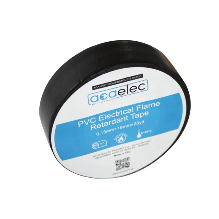  ELECTRICAL PVC TAPE ACAELEC BLACK 0.13mmx19mmx20yds