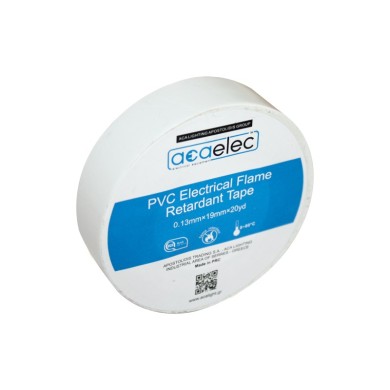  ELECTRICAL PVC TAPE ACAELEC WHITE 0.13mmx19mmx20yds