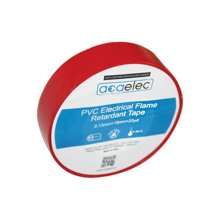  ELECTRICAL PVC TAPE ACAELEC RED 0.13mmx19mmx20yds
