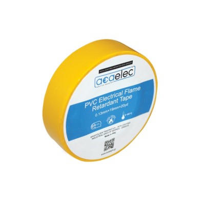  ELECTRICAL PVC TAPE ACAELEC YELLOW 0.13mmx19mmx20yds