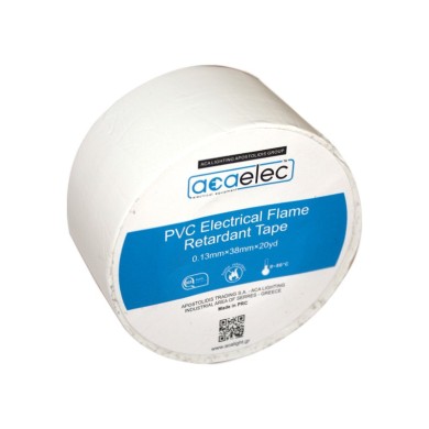 ELECTRICAL PVC TAPE ACAELEC WHITE 0.13mmx38mmx20yds