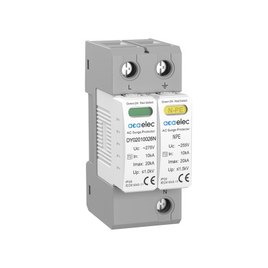 SPD SURGE PROTECTION T2 TYPE 1P+N 20kA