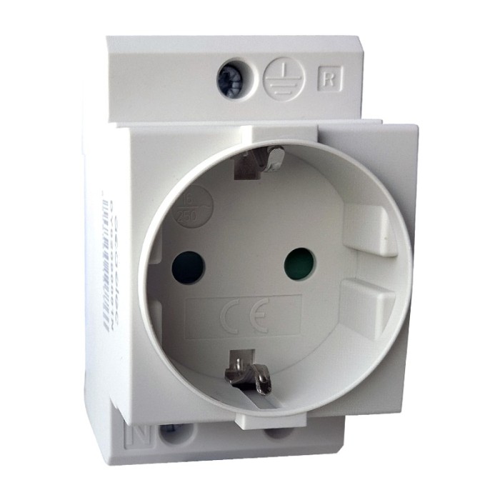 DIN RAIL SOCKET Schuko-2P+E 16A  2,5M