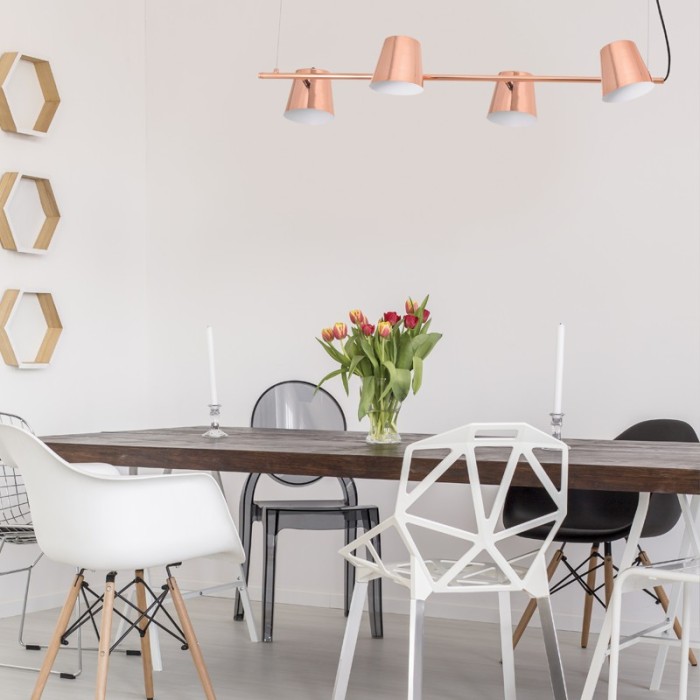 NETTO ΦΩΤΙΣΤΙΚΟ ΚΡΕΜΑΣΤΟ ΓΥΑΛΙΣΤΟ ΧΑΛΚΙΝΟ ΜΕΤΑΛΛΙΚΟ ΣΥΜΒΑΤΙΚΟ 4ΧΕ14 IP20 1020Χ1020mm