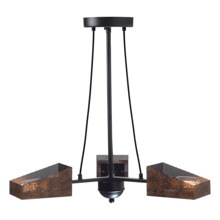 NETTO ΦΩΤΙΣΤΙΚΟ ΚΡΕΜΑΣΤΟ ΣΚΟΥΡΟ ΧΑΛΚΙΝΟ ΜΕΤΑΛΛΙΚΟ ΣΥΜΒΑΤΙΚΟ 3ΧΕ27 IP20 Φ600Χ770mm