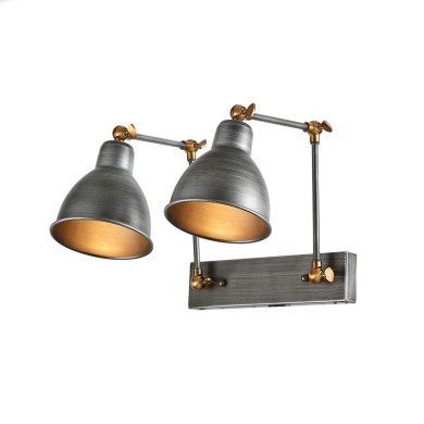 NETTO WALL LUMINAIR 2ΧΕ27 METAL BLACK-SILVER BRACET 39Χ30Χ36CM THALASSA