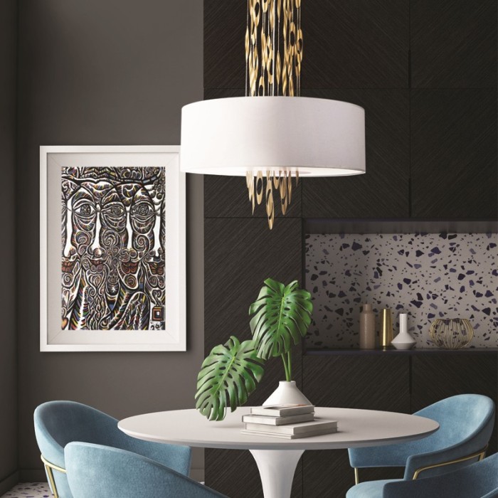 NETTO ΦΩΤΙΣΤΙΚΟ ΚΡΕΜΑΣΤΗ ΣΑΜΠΑΝΙΖΕ ΧΡΥΣΟ ΜΕΤΑΛΛΙΚΟ ΣΥΜΒΑΤΙΚΟ 5ΧΕ14 IP20 Φ600Χ1000mm