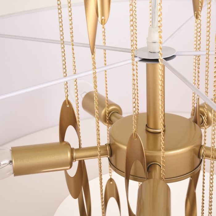 NETTO ΦΩΤΙΣΤΙΚΟ ΚΡΕΜΑΣΤΗ ΣΑΜΠΑΝΙΖΕ ΧΡΥΣΟ ΜΕΤΑΛΛΙΚΟ ΣΥΜΒΑΤΙΚΟ 5ΧΕ14 IP20 Φ600Χ1000mm