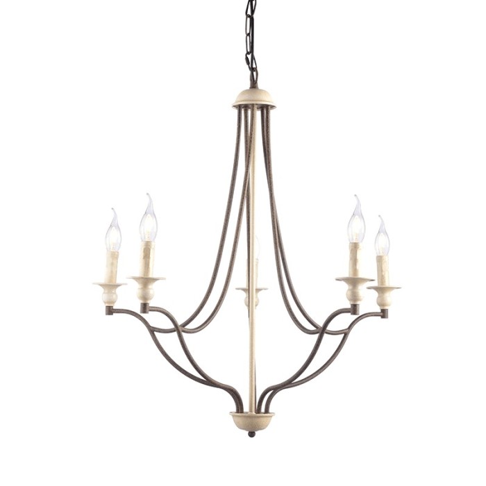 PENDANT LUMINAIRE 5XE14 ANTIQUE/RUST METALLIC D70XH175CM LYON