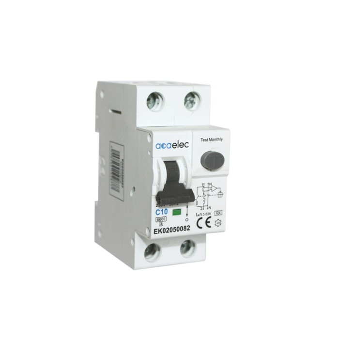 ELECTROMAGNETIC RCBO 1P+N C10 30mА AC TYPE 6kA 2M  