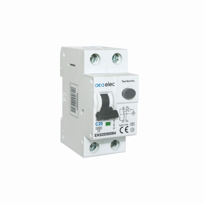 ELECTROMAGNETIC RCBO 1P+N C20 30mА AC TYPE 6kA 2M  