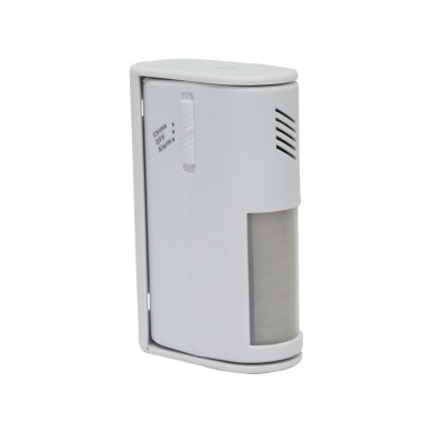 WIRELESS DOORBELL WITH PRESENSE DETECTOR 9VDC BAT ≥70DB ALARM/OFF/CHIME IP20