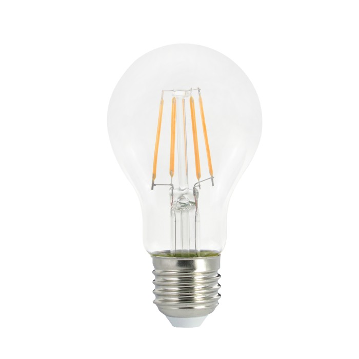 LED FILAMENT A60 4,5W 4000K 360° 198-250V AC 470LM RA80 E27 2 YEARS CLEAR 108X60mm