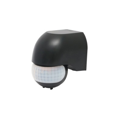 MOTION DETECTOR INFRARED WALL MOUNTED 230V IP44 180° ~12m MAX BLACK