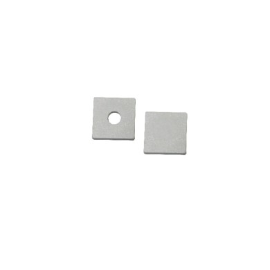 SET OF WHITE PLASTIC END CAPS FOR P124, 1PC WITH HOLE & 1PC WITHOUT HOLE 