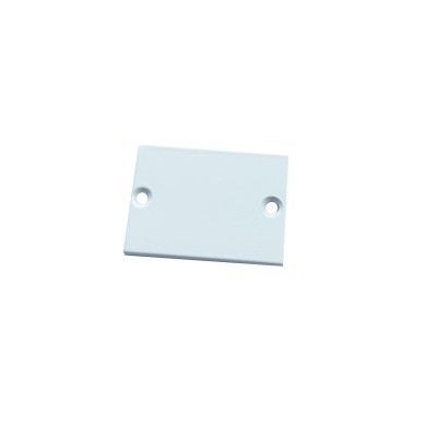 SET OF METAL END CAPS FOR PROFILE P217 2 PCS WITHOUT HOLE WHITE