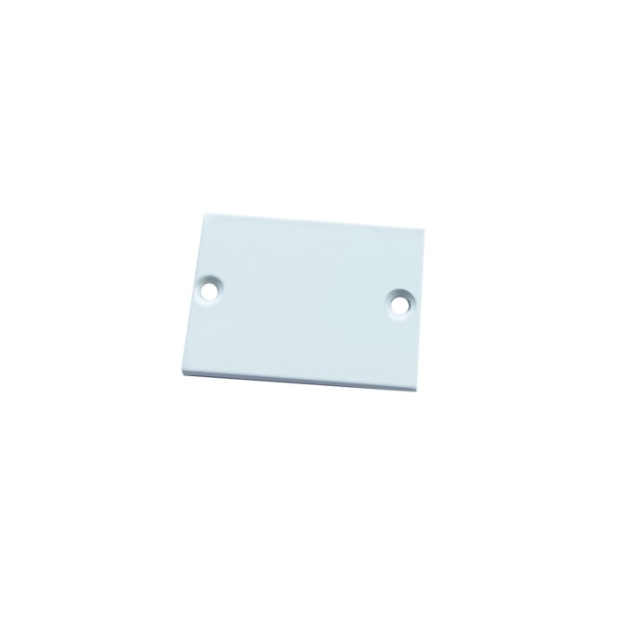 SET OF METAL END CAPS FOR PROFILE P217 2 PCS WITHOUT HOLE WHITE