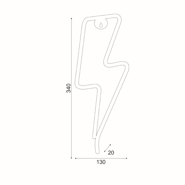 FLASH, 98 NEON LED LIGHTS WITH BATTERY (3xAA)/USB, WW, IP20, 34x2x13cm
