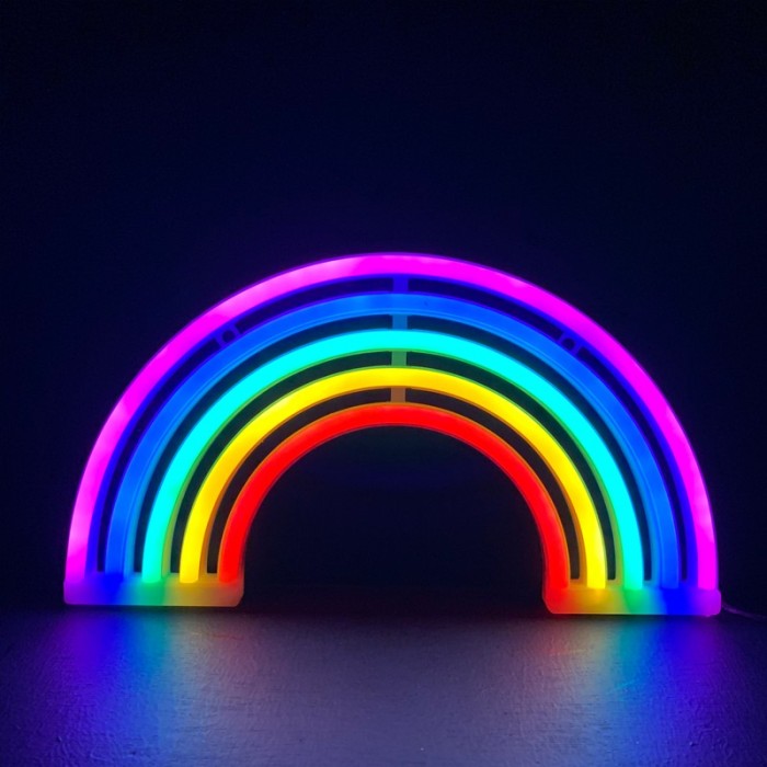 RAINBOW, 80 NEON LED LIGHTS WITH BATTERY (3xAA)/USB, RGB, IP20, 18x2x30cm