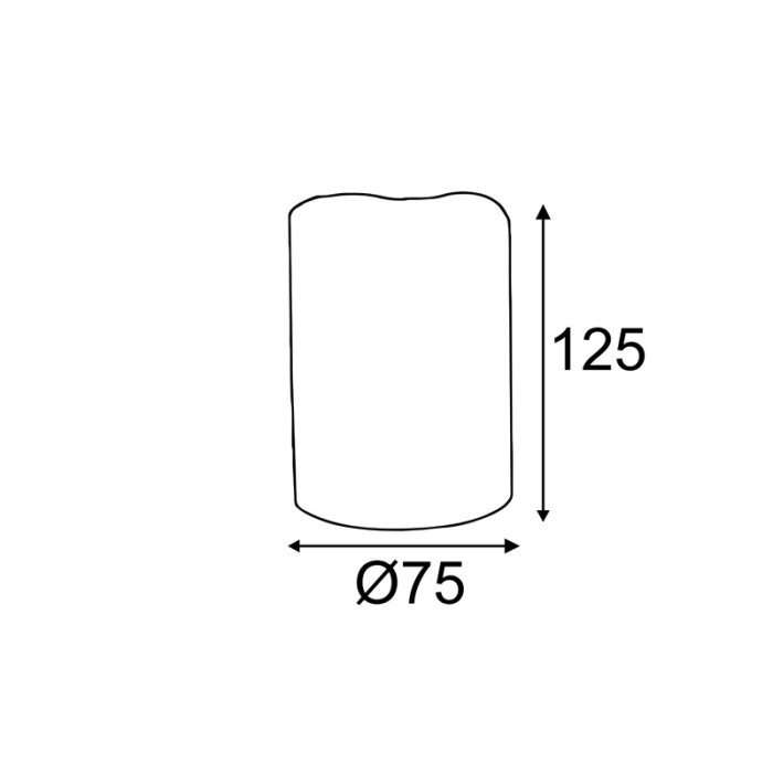  WHITE WAX, 1 LED LIGHT WITH BATTERY (2xAA) & ON/OFF IR REMOTE CONTROLLER, WARM WHITE, IP20, φ7.5x12.5cm 