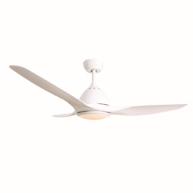 DECORATIVE CEILING FAN WITH DIMMABLE LED DIAM132CM DC40W 3 WHITE ABS BLADES WITH REMOTE CONTROL 2 WHITE DOWNRODS 15&25CM