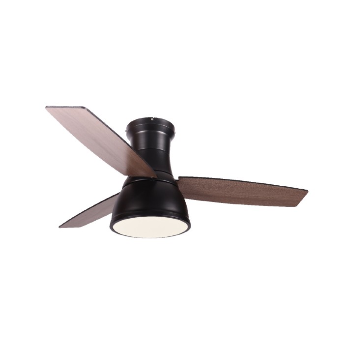 CEILING FAN DIM MAT BLACK 3 BLADES AGAINST PLATE TIMER REMOTE CONTROL 22W CCT 35W