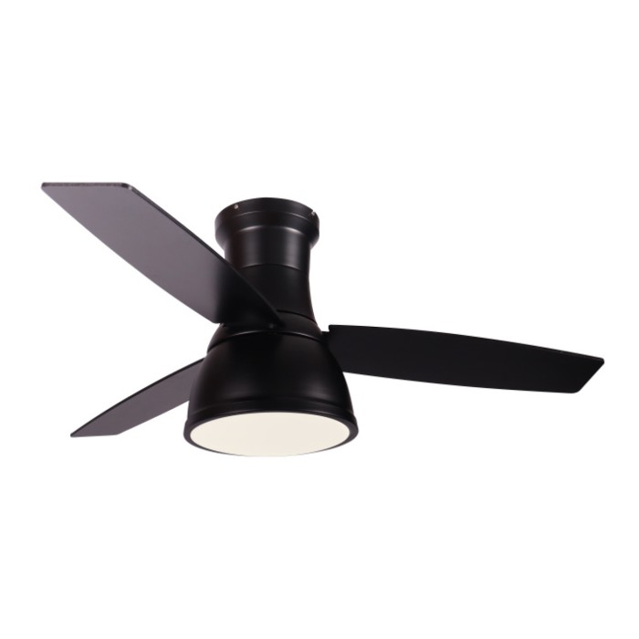 CEILING FAN DIM MAT BLACK 3 BLADES AGAINST PLATE TIMER REMOTE CONTROL 22W CCT 35W