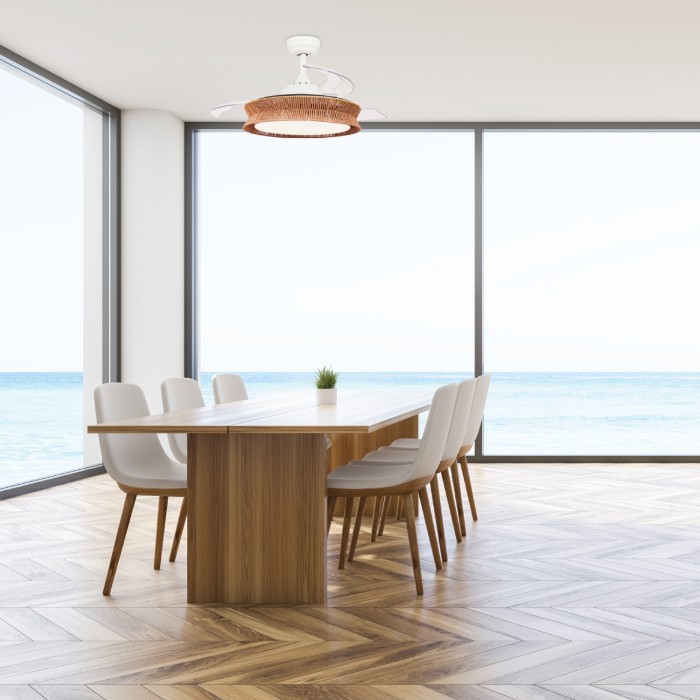  ΑΝΕΜΙΣΤΗΡΑΣ ΟΡΟΦΗΣ DIM ΜΑΤ ΛΕΥΚΟ 3 ΠΤΕΡΥΓΙΑ PC ΤΗΛΕΧΕΙΡΙΣΤΗΡΙΟ ΧΡΟΝΟΔΙΑΚΟΠΤΗ 36W CCT 35W