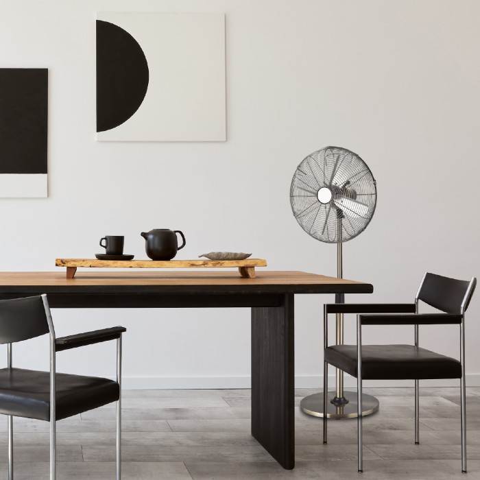 "ΑΝΕΜΙΣΤΗΡΑΣ ΜΕΤΑΛΛΙΚΟΣ ΜΕ ΟΡΘΟΣΤΑΤΗ ΝΙΚΕΛ ΜΕ 4  ΠΤΕΡΥΓΙΑ ΜΕΤΑΛΛΙΚΑ AC 60W Φ450mm