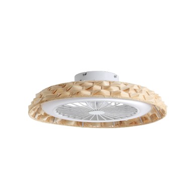 ΑΝΕΜΙΣΤΗΡΑΣ ΟΡΟΦΗΣ ΜΑΜΠΟΥ ΜΕ ΦΩΣ & 7  ΠΤΕΡΥΓΙΑ ΤΗΛΕΧΕΙΡΙΣΤΗΡΙΟ & ΧΡΟΝΟΦΙΑΚΟΠΤΗ LED DC 11W CCT Φ450mm