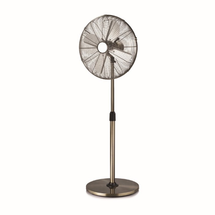 STAND FAN, METALLIC, NIKEL WITH 4 SILVER BLADES, DIAM45, AC 60W